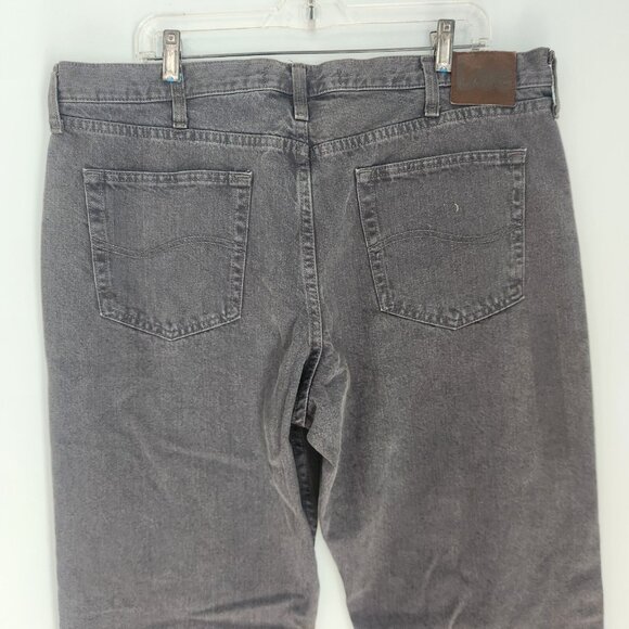 Lee Jeans Regular Fit Denim Straight Leg Mens 40x30 Gray Charcoal Cotton EUC - Picture 3 of 12